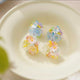 AuraNudge Floral Earrings Set – Orange & Light Blue Flower Studslbuy-one-get-one-free