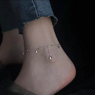 The Dainty Heart Ankle Anchor: 925 Sterling Silver Aesthetic Anklet