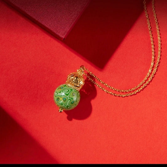 AuraNudge Momentum Gourd: Empower Your Vision with Artisanal Verdigris Brass