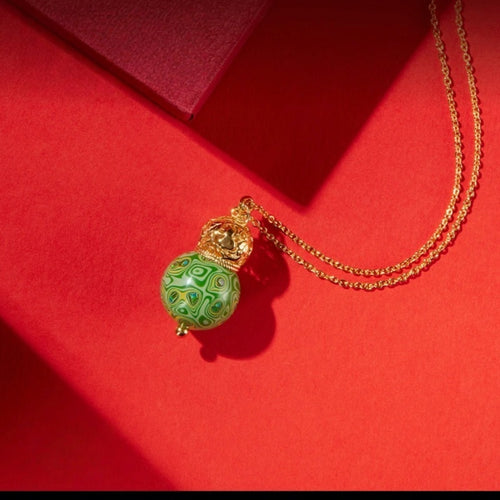 AuraNudge Momentum Gourd: Empower Your Vision with Artisanal Verdigris Brass