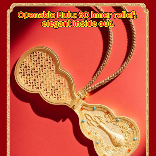 The Resonance Anchor: 24K Gold-Plated Gourd Locket – Mindset Alignment & Inner Balance