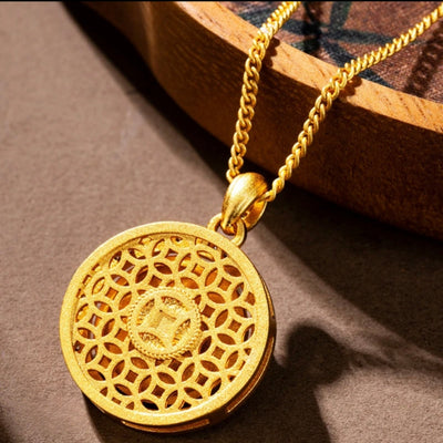 AuraNudge Premium Rotating Pi Xiu Wealth Coil Necklace | 360° Spin for Luck & Prosperity | Investment-Grade Fortune Amulet
