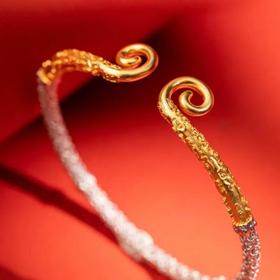 AuraNudge "Eternal Bond" Ring-Cane Bangle - Couples Edition