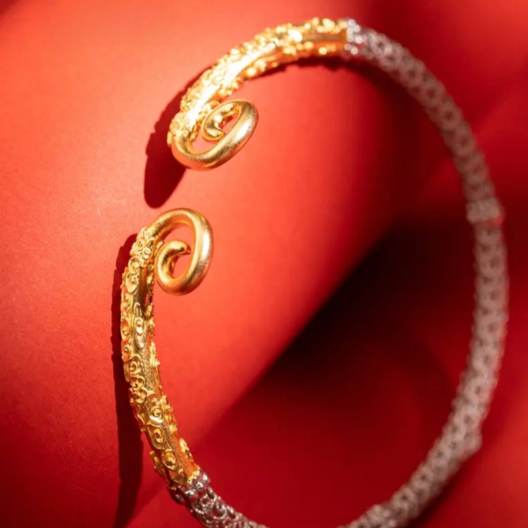 AuraNudge "Eternal Bond" Ring-Cane Bangle - Couples Edition