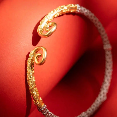 AuraNudge "Eternal Bond" Ring-Cane Bangle - Couples Edition