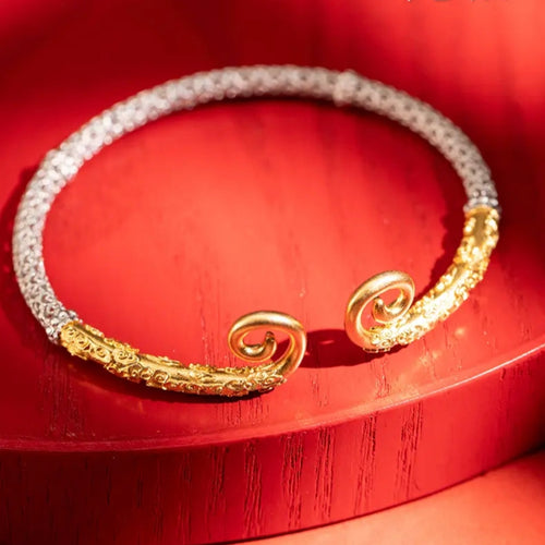 AuraNudge "Eternal Bond" Ring-Cane Bangle - Couples Edition