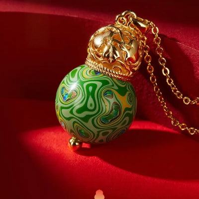 AuraNudge Momentum Gourd: Empower Your Vision with Artisanal Verdigris Brass