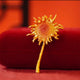 Auranudge "Chasing the Sun" Brass Sunflower Brooch, a radiant energy anchor piece.