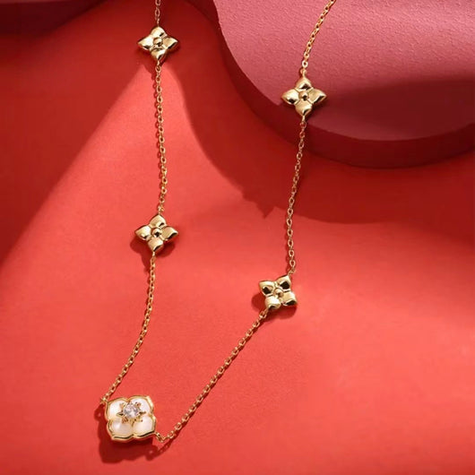 AuraNudge "Serendipity Shell" Manifestation Set - Necklace, Bracelet & Studs