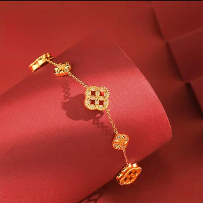 The "Prosperity Quad" Resonance | Aura-Synchronized Four-Leaf Fortune Jewelry