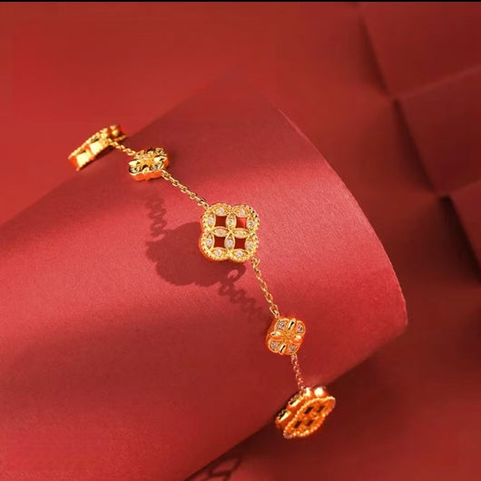The "Prosperity Quad" Resonance | Aura-Synchronized Four-Leaf Fortune Jewelry