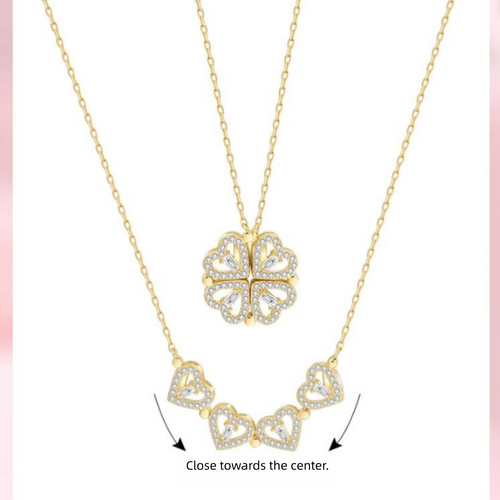 AuraNudge "The Shift" Kinetic Necklace — 2-in-1 Convertible Clover (925 Silver)