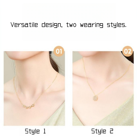 AuraNudge "The Shift" Kinetic Necklace — 2-in-1 Convertible Clover (925 Silver)