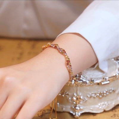 Chroma Wave Pulse Anchor | Tarnish-Proof Gradient Tennis Bracelet - AuraNudge