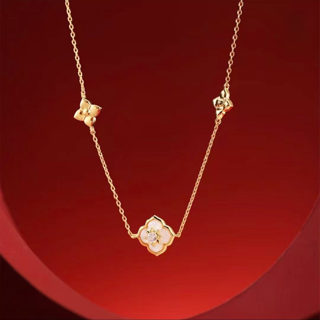 AuraNudge "Serendipity Shell" Manifestation Set - Necklace, Bracelet & Studs