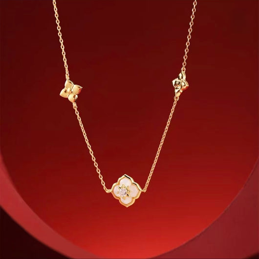 AuraNudge "Serendipity Shell" Manifestation Set - Necklace, Bracelet & Studs